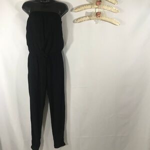 Wells Grace Black Strapless Jumpsuit